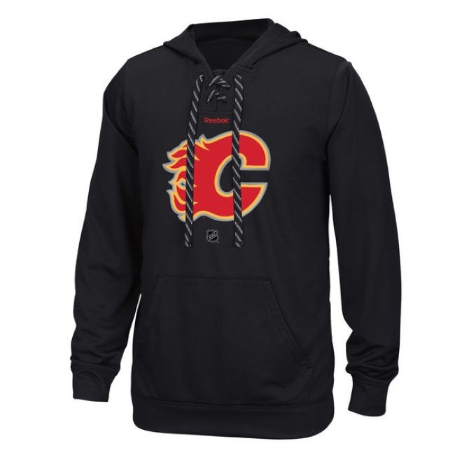 Mikina Center Ice TNT Logo Reflect Performance Hoodie - Black Calgary - Calgary Flames Mikiny