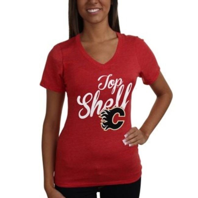Tričko Shelf Tri-Blend - dámské Calgary - Calgary Flames Trička
