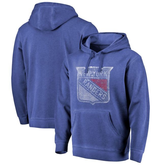 Mikina Shadow Washed Logo Pullover Hoodie NYR - New York Rangers Mikiny