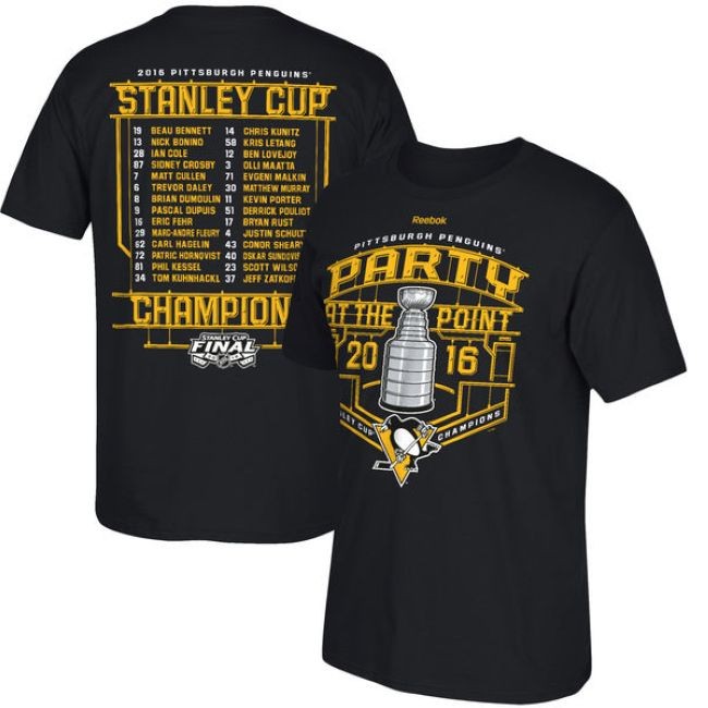 Tričko 2016 Stanley Cup Champions Celebration Roster Pittsburgh - Pittsburgh Penguins Trička