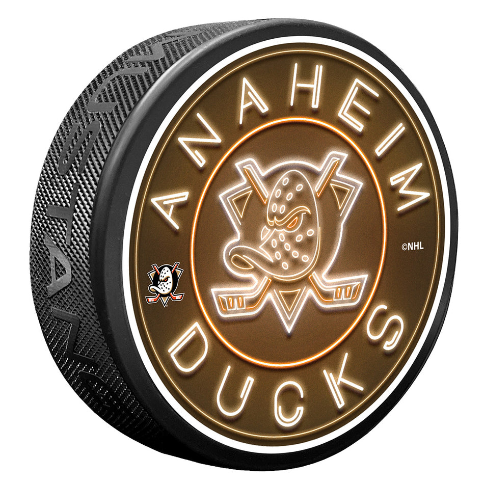 Puk Anaheim Ducks Neon - Anaheim Ducks hokejové vybavení