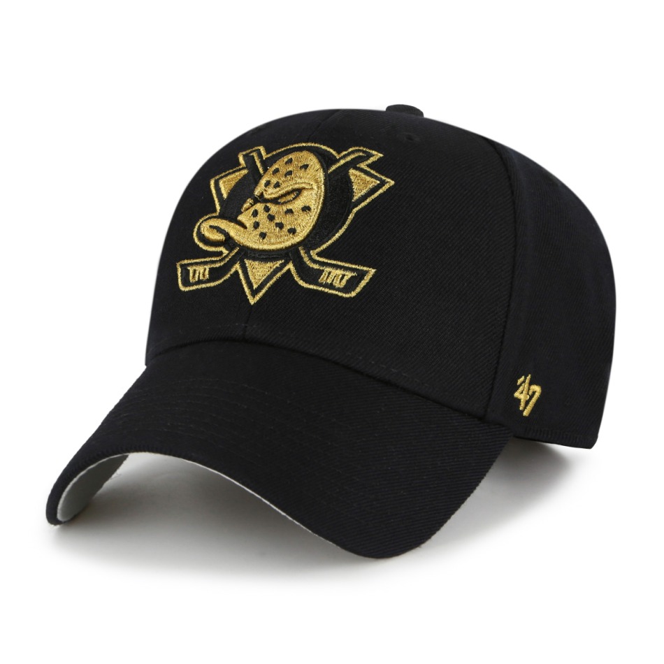 Anaheim Ducks čepice baseballová kšiltovka Metallic Snap 47 MVP black