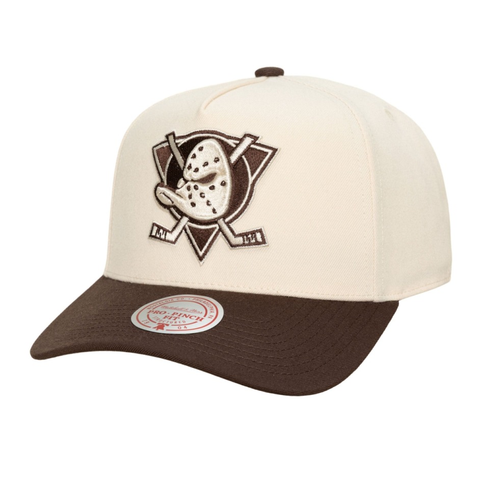 Anaheim Ducks čepice baseballová kšiltovka NHL Brown and Cream Pro Snapback Vintage - Anaheim Ducks kšiltovky, čepice, rukavice