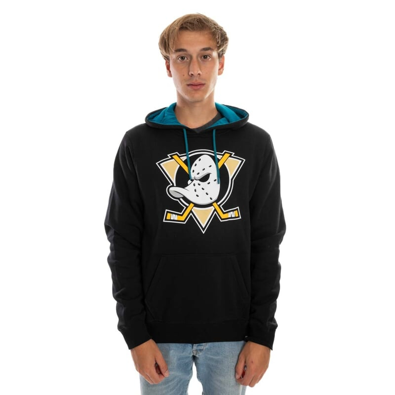 Anaheim Ducks pánská mikina s&nbsp;kapucí Imprint 47 BURNSIDE Hood Jet Black - Anaheim Ducks mikiny, bundy, kalhoty