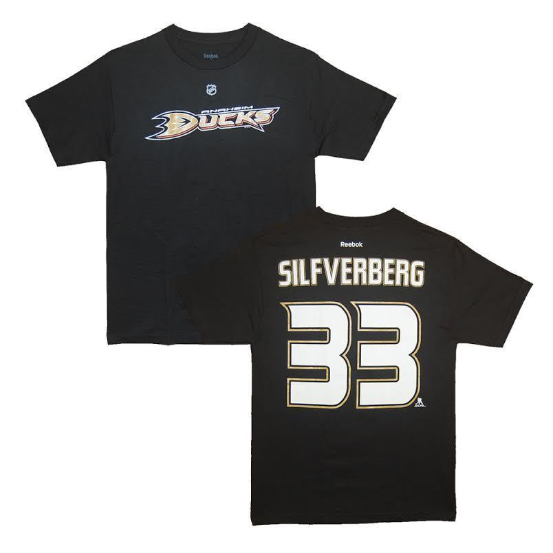 Anaheim Ducks pánské tričko #33 Jakob Silfverberg black - Anaheim Ducks trička, polo trička, košile