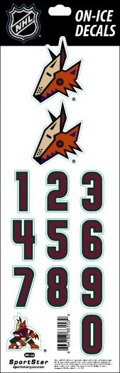 Arizona Coyotes samolepky na helmu decals alternative