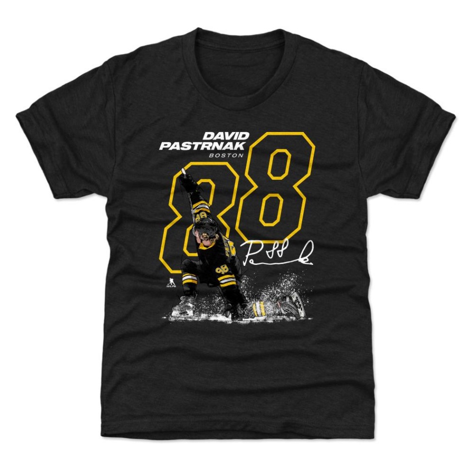 Boston Bruins dětské tričko David Pastrnak #88 OUTLINE 500 Level - Boston Bruins dětské oblečení