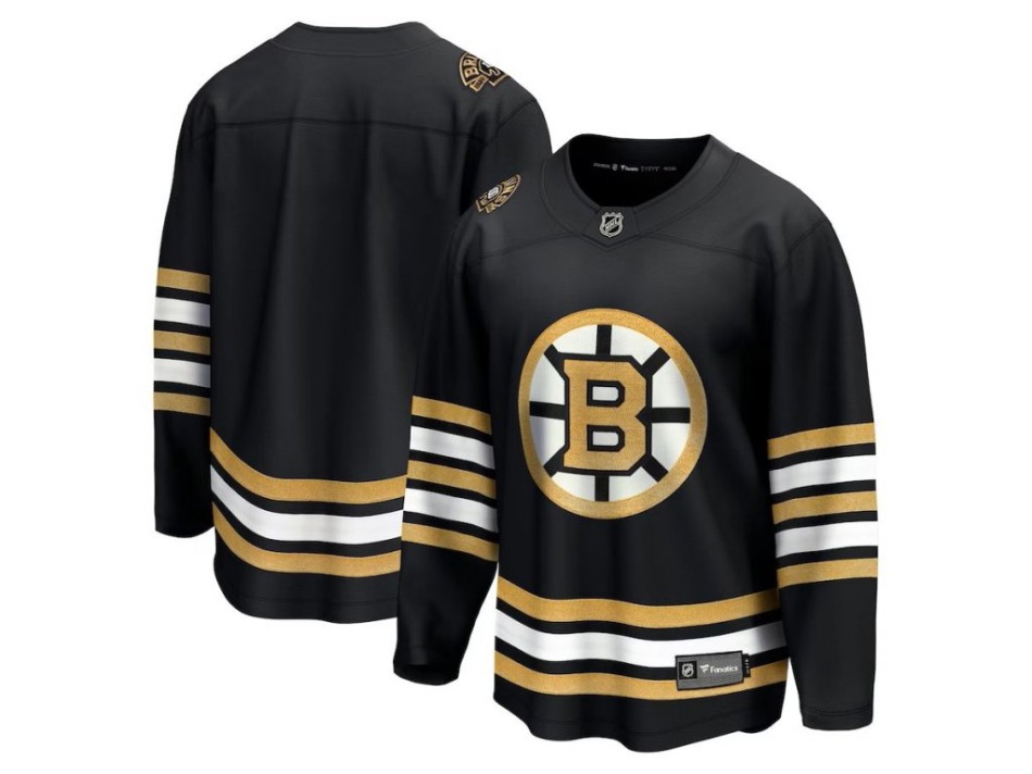 Boston Bruins dětský hokejový dres black 100th Anniversary Premier Breakaway Jersey - Boston Bruins dětské oblečení