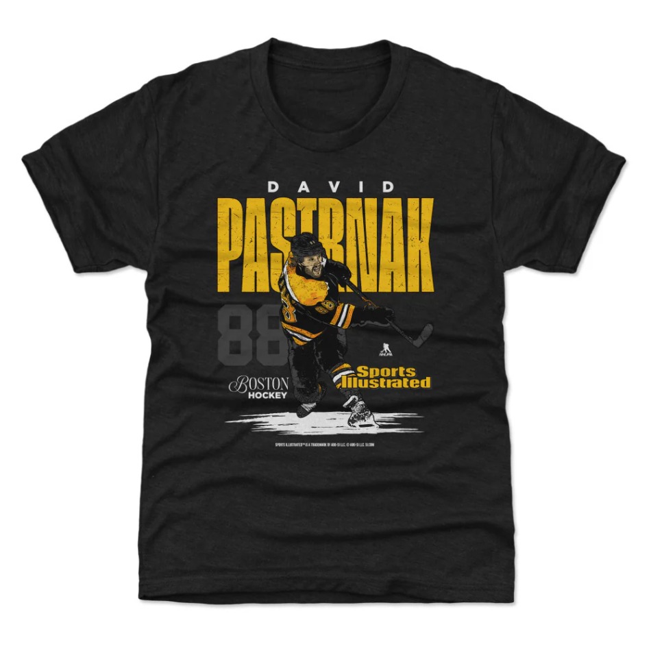 Boston Bruins dětské tričko David Pastrnak #88 Sports Illustrated WHT 500 Level