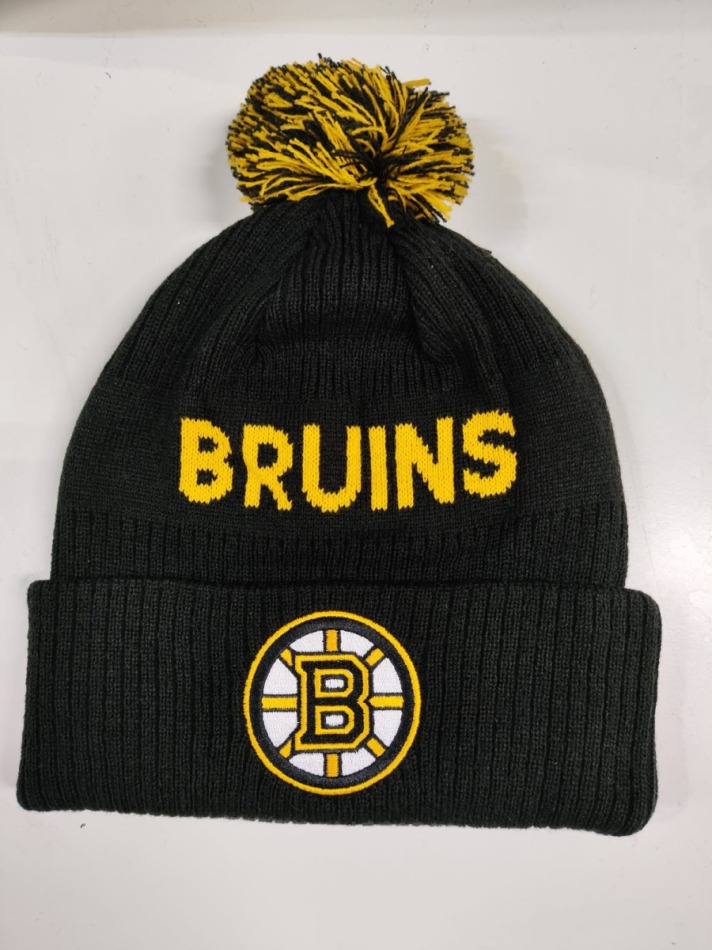 Boston Bruins dětská zimní čepice Cufed Knit With Pom - Boston Bruins dětské oblečení
