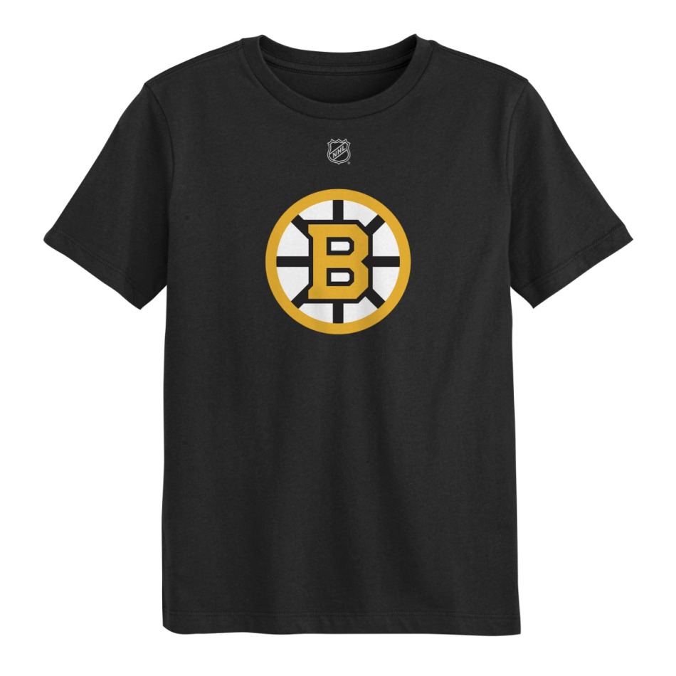 Dětské tričko David Pastrnak #88 Boston Bruins NHL Flat Name & Number Short Sleeve Cotton - Boston Bruins dětské oblečení