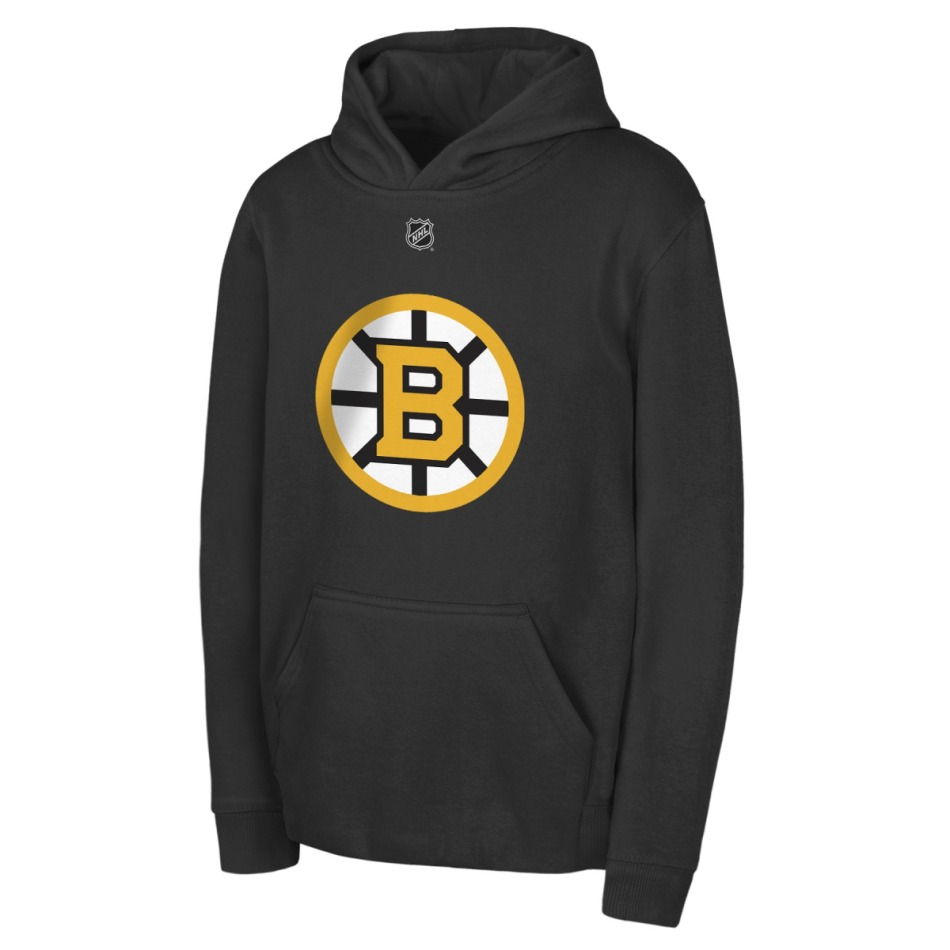 Boston Bruins dětská mikina s&nbsp;kapucí David Pastrnak #88 NHL Flat Name & Number Fleece - Boston Bruins dětské oblečení