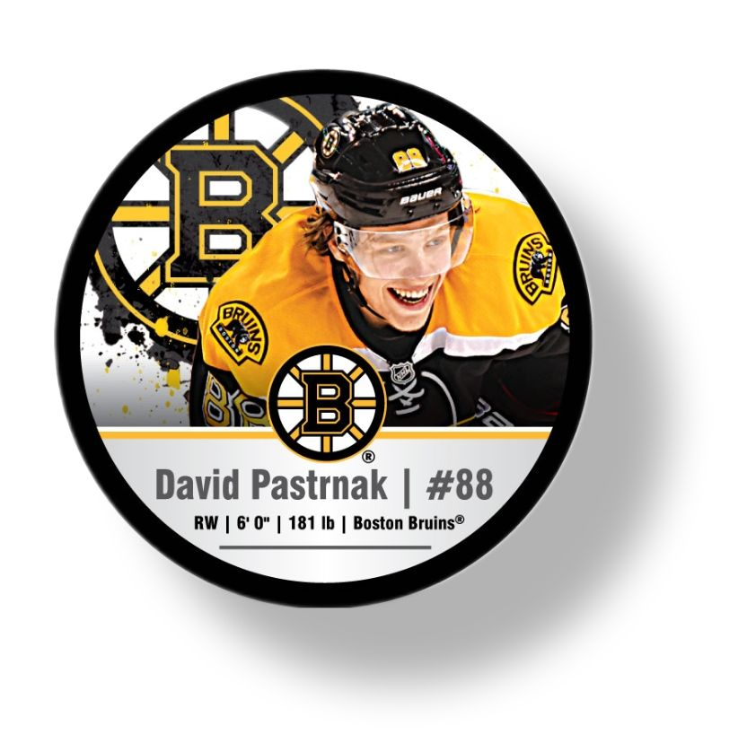 Boston Bruins puk David Pastrňák #88 NHLPA - Boston Bruins hokejové vybavení
