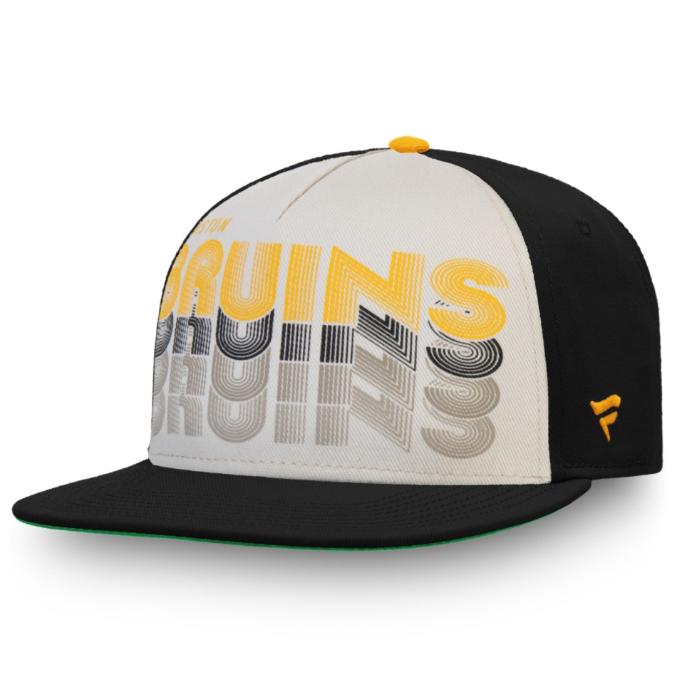 Boston Bruins čepice flat kšiltovka True Classic Cream Black - Boston Bruins kšiltovky, čepice, rukavice