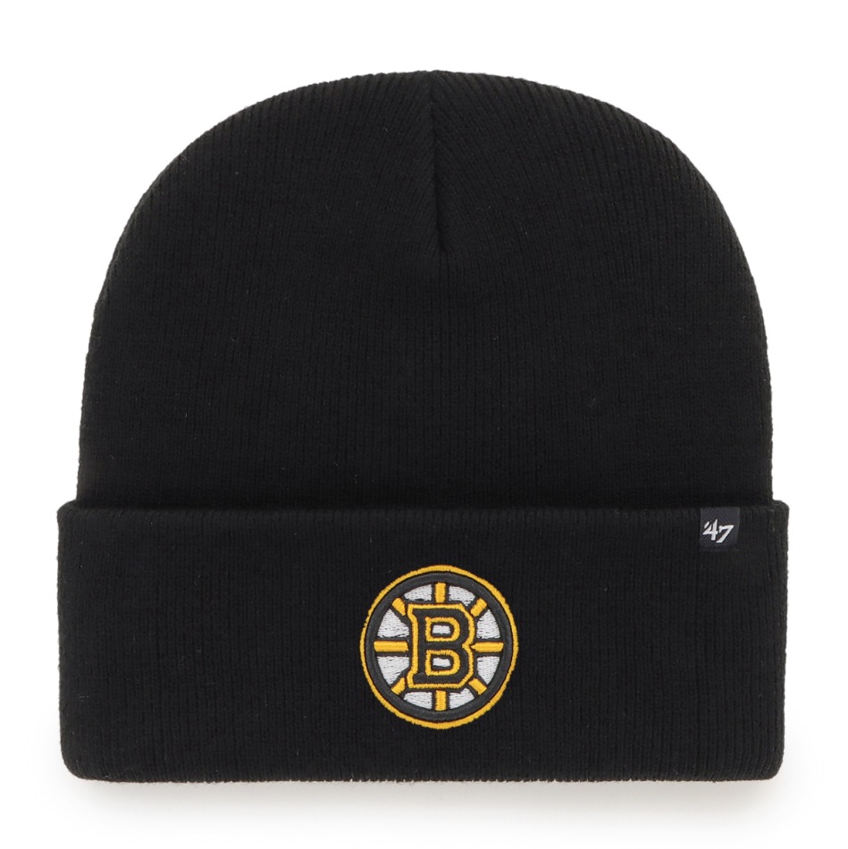 Boston Bruins zimní čepice haymaker black - Boston Bruins kšiltovky, čepice, rukavice