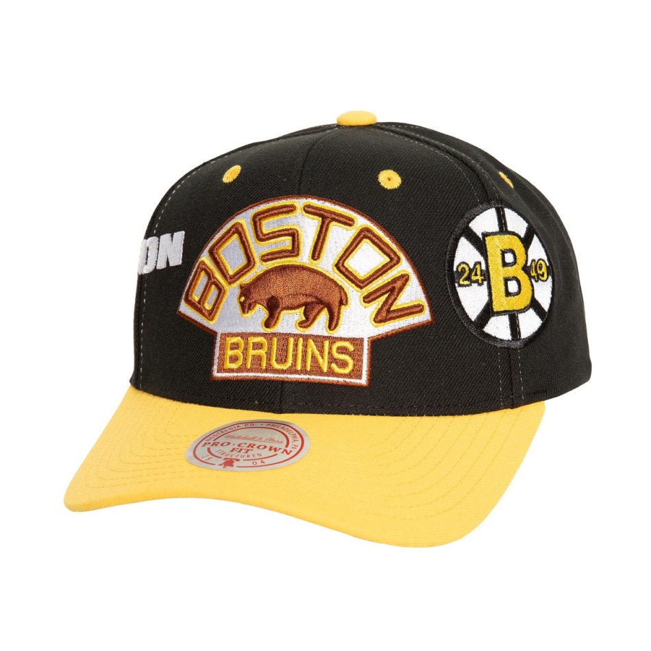 Boston Bruins čepice flat kšiltovka Overbite Pro Snapback Vntg - Boston Bruins kšiltovky, čepice, rukavice