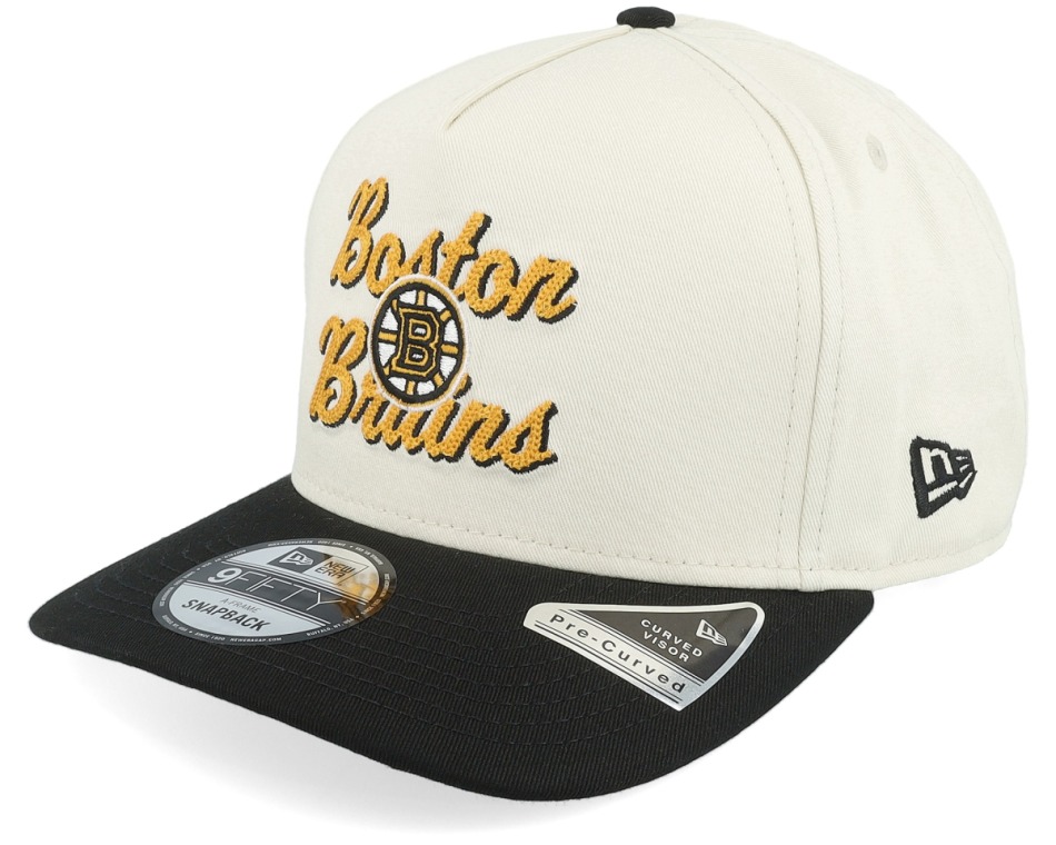 Boston Bruins čepice baseballová kšiltovka New Era 950AF Chainstitch white - Boston Bruins kšiltovky, čepice, rukavice
