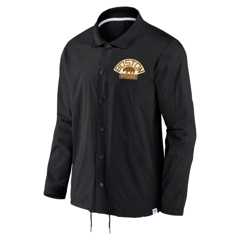 Boston Bruins pánská bunda True Classics Varsity Coach black - Boston Bruins mikiny, bundy, kalhoty