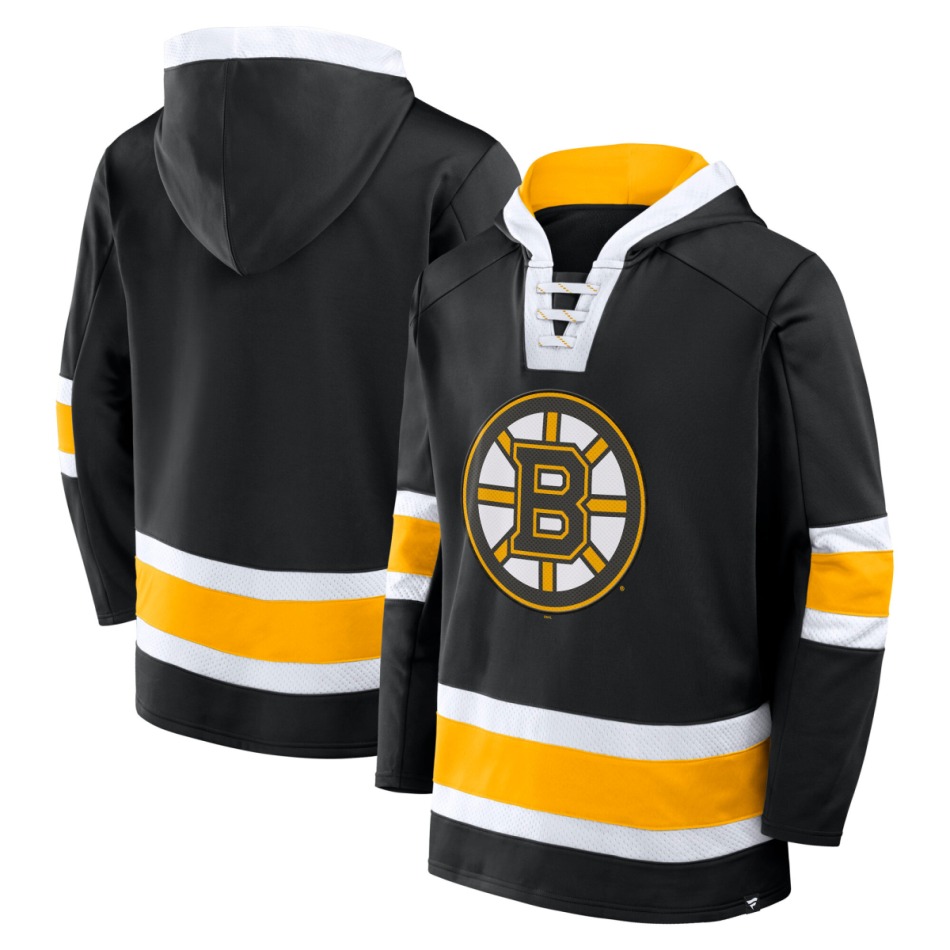Boston Bruins pánská mikina s&nbsp;kapucí Mens Laced Hockey