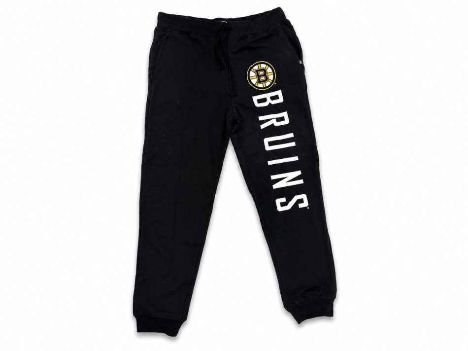 Boston Bruins pánské tepláky NHL Headline Pants Letter black - Boston Bruins mikiny, bundy, kalhoty