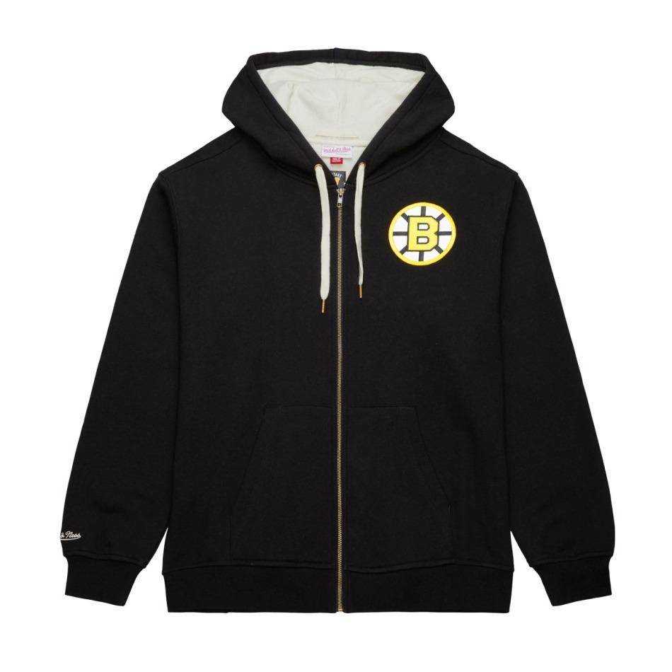 Boston Bruins pánská mikina NHL Playoff Win 2.0 Full Zip Fleece Vintage Logo