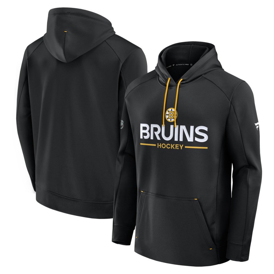 Boston Bruins pánská mikina s&nbsp;kapucí Authentic Pro Rink Poly Fleece POH - Boston Bruins mikiny, bundy, kalhoty