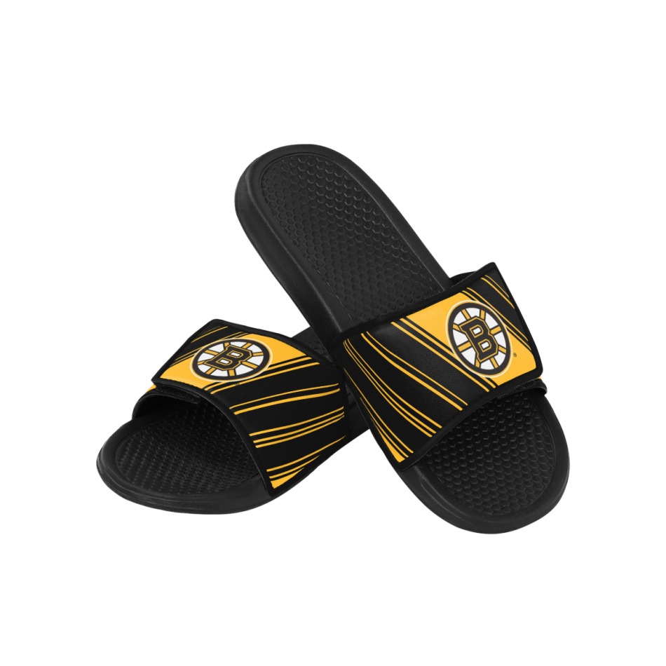 Boston Bruins pánské pantofle Legacy Velcro Sport Slide Slipper - Boston Bruins ostatní modní doplňky