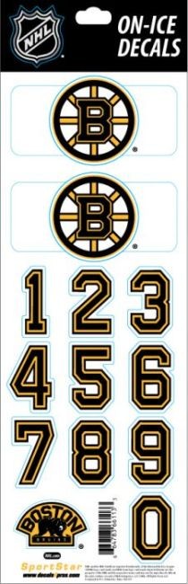 Samolepky na Helmu Decals Boston - Boston Bruins Přívěšky, samolepky, šňůrky