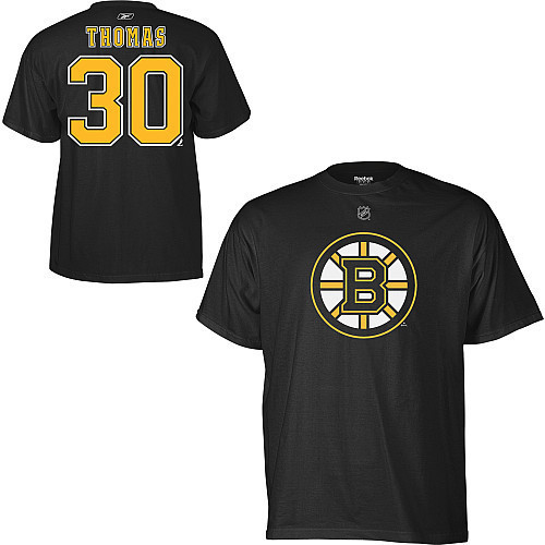 Boston Bruins pánské tričko #30 Tim Thomas black - Boston Bruins trička, polo trička, košile