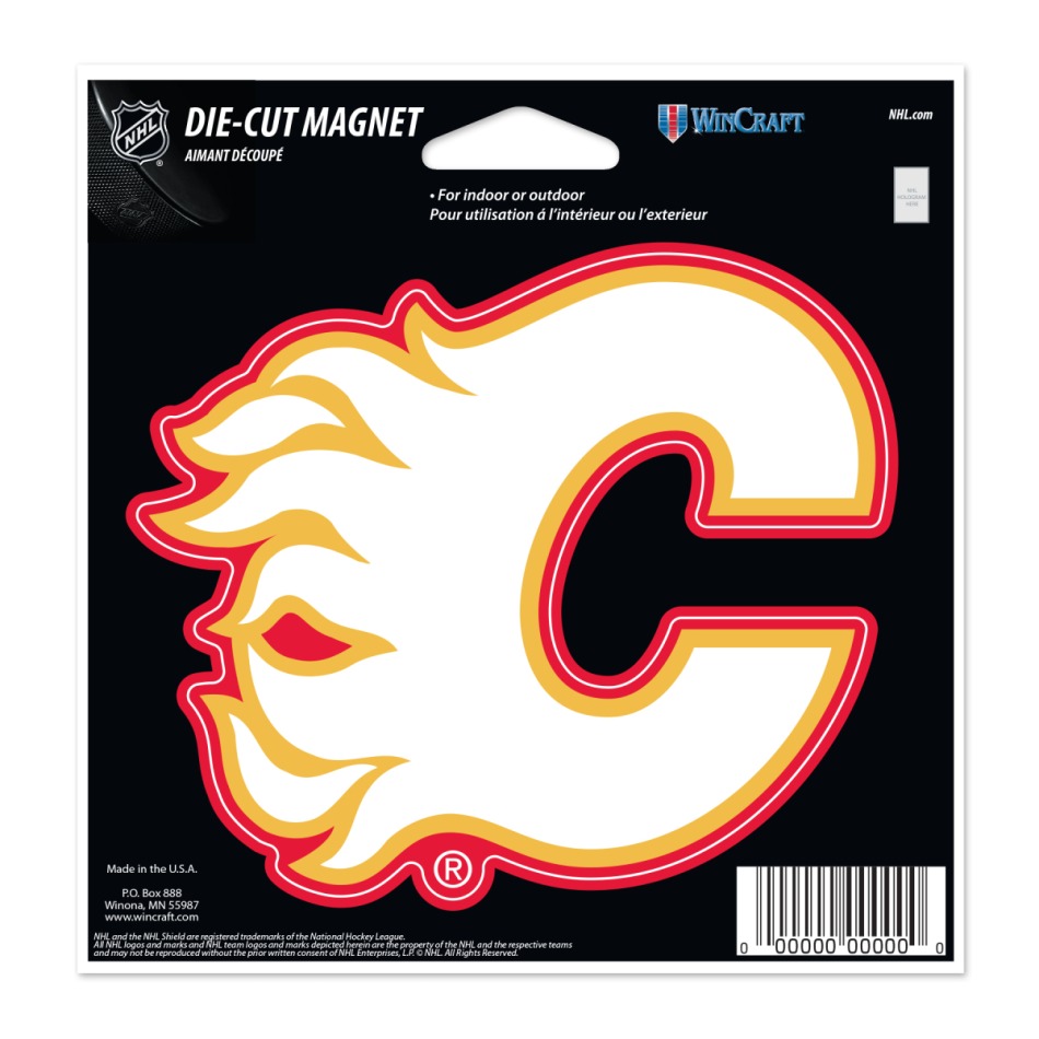 Calgary Flames magnetka Die Cut