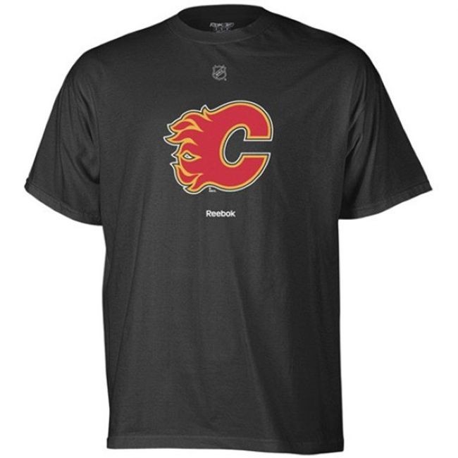 Tričko - Primary Logo - - černé Calgary - Calgary Flames Trička