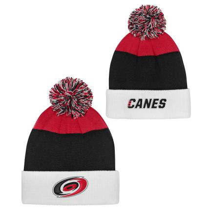 Carolina Hurricanes dětská zimní čepice Essentials Cuffed Knit W Pom - Carolina Hurricanes dětské oblečení