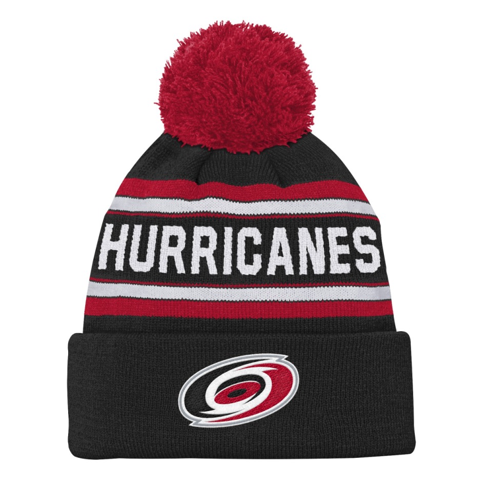 Carolina Hurricanes dětská zimní čepice NHL 3rd Jersey Jacquard Cuff Pom - Carolina Hurricanes dětské oblečení