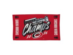 Carolina Hurricanes osuška NHL 2026 Stanley Cup Champions Locker Room On-Ice Celebration