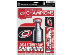 Carolina Hurricanes samolepka NHL 2026 Stanley Cup Champions 3 pack Multi Use Decal