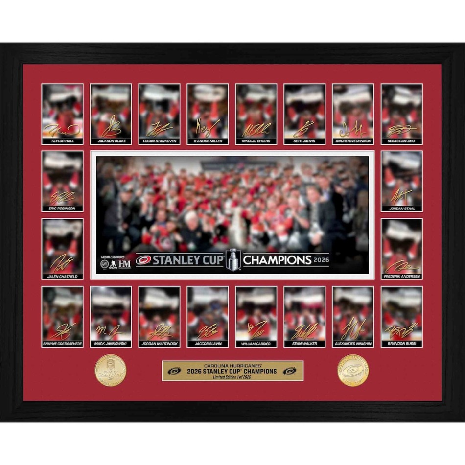 Carolina Hurricanes obraz NHL 2026 Stanley Cup Champions Limited Edition Memorable Moments Bronze Coin Photo Mint - Carolina Hurricanes stanley Cup 2026