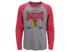 Chicago Blackhawks dětské tričko s&nbsp;dlouhým rukávem Stick Up LS Triblend Raglan