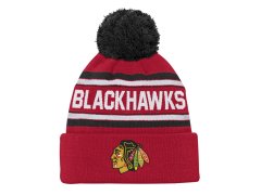 Chicago Blackhawks dětská zimní čepice NHL 3rd Jersey Jacquard Cuff Pom