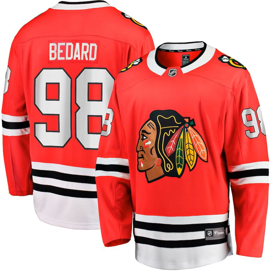 Chicago Blackhawks dětský hokejový dres Connor Bedard #98 Breakaway Home Jersey Draft 2023 - Chicago Blackhawks dětské oblečení