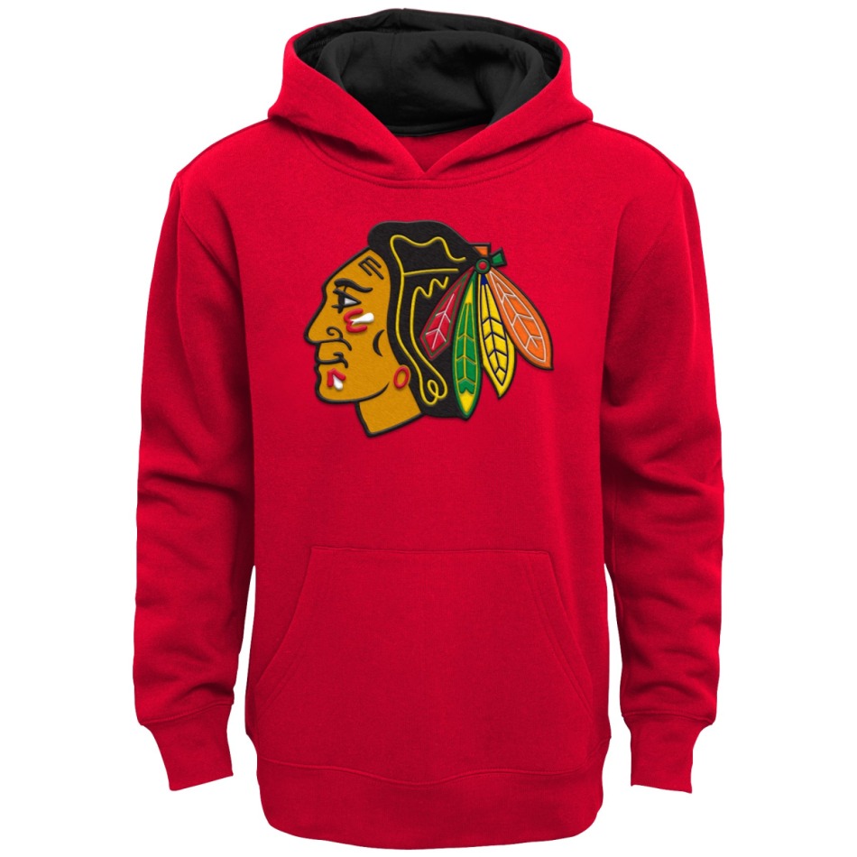 Chicago Blackhawks dětská mikina s&nbsp;kapucí Prime Po Flc Hood Home - Chicago Blackhawks dětské oblečení