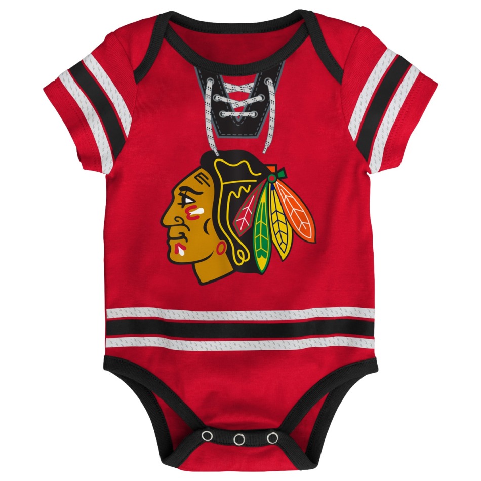 Dětské body Chicago Blackhawks NHL Hockey Pro Creeper – Blank - Chicago Blackhawks dětské oblečení