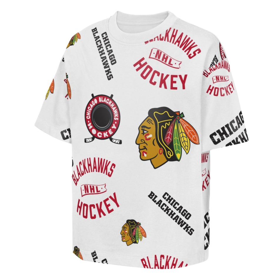 Chicago Blackhawks dětské tričko NHL Unstoppable All Over Print Short Sleeve Elevated - Chicago Blackhawks dětské oblečení