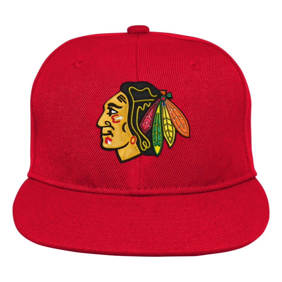 Chicago Blackhawks dětská čepice flat kšiltovka Logo Flatbrim Snapback - Chicago Blackhawks dětské oblečení