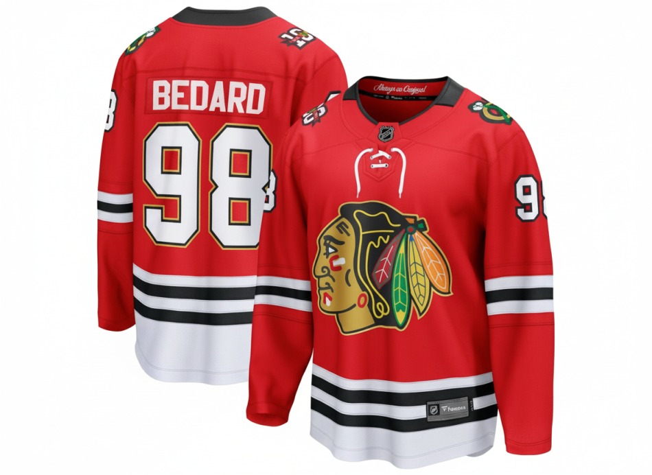 Chicago Blackhawks hokejový dres Connor Bedard #98 Centennial Home Breakaway Jersey - Chicago Blackhawks dresy