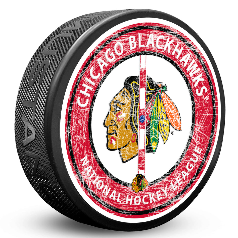 Chicago Blackhawks puk Center Ice - Chicago Blackhawks hokejové vybavení