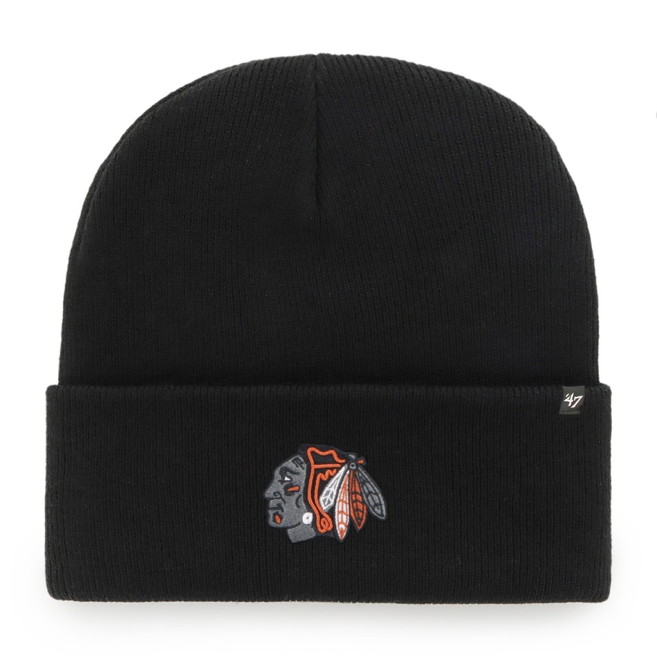 Chicago Blackhawks zimní čepice Haymaker ´47 Cuff Knit black night