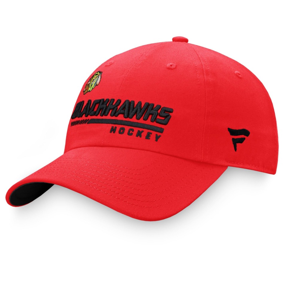 Chicago Blackhawks čepice baseballová kšiltovka Authentic Pro Locker Room Curved Unstructured Red - Chicago Blackhawks kšiltovky, čepice, rukavice