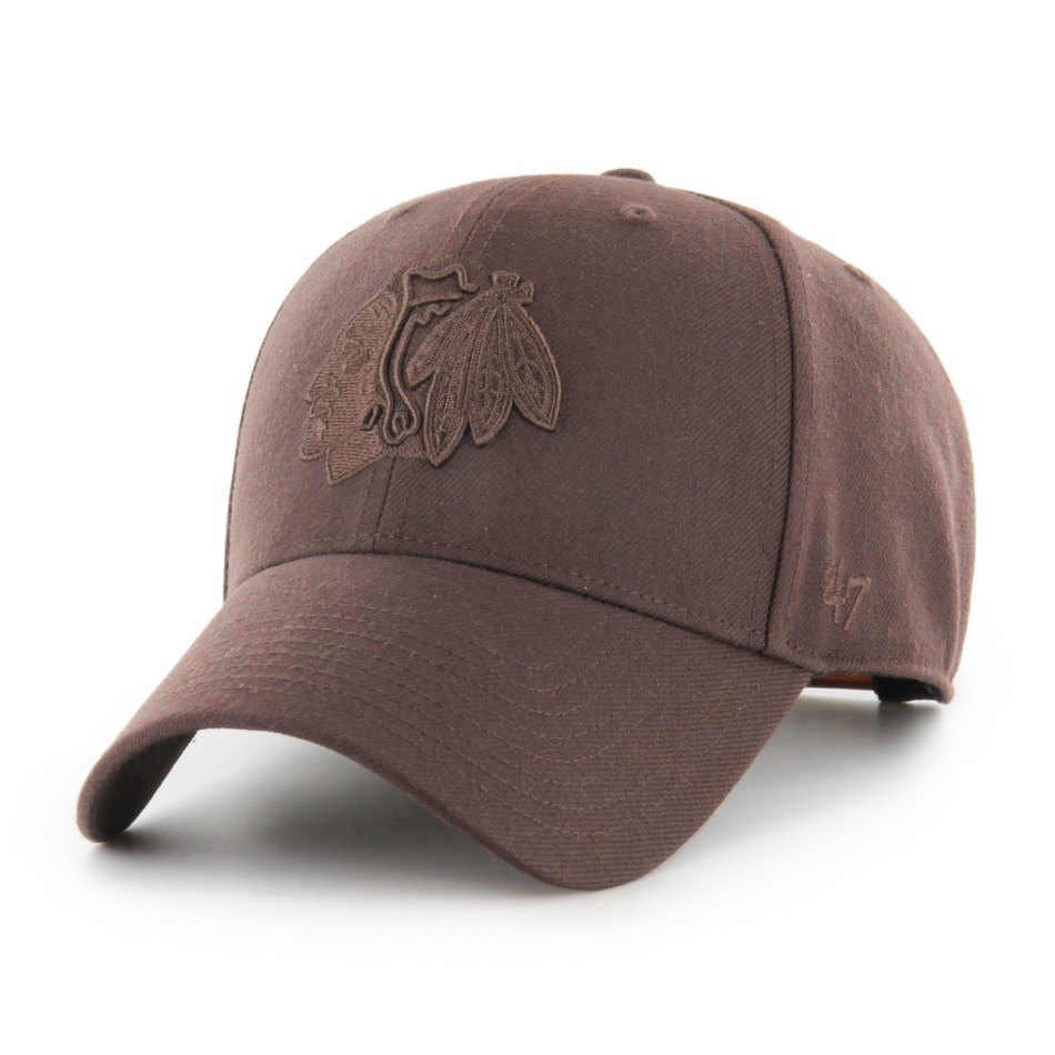 Chicago Blackhawks čepice baseballová kšiltovka ´47 Mvp Snapback brown - Chicago Blackhawks kšiltovky, čepice, rukavice
