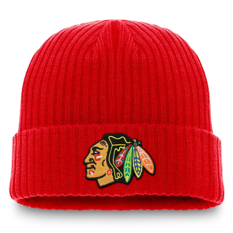 Chicago Blackhawks zimní čepice A/CAP Beanie W/CUFF - Chicago Blackhawks kšiltovky, čepice, rukavice
