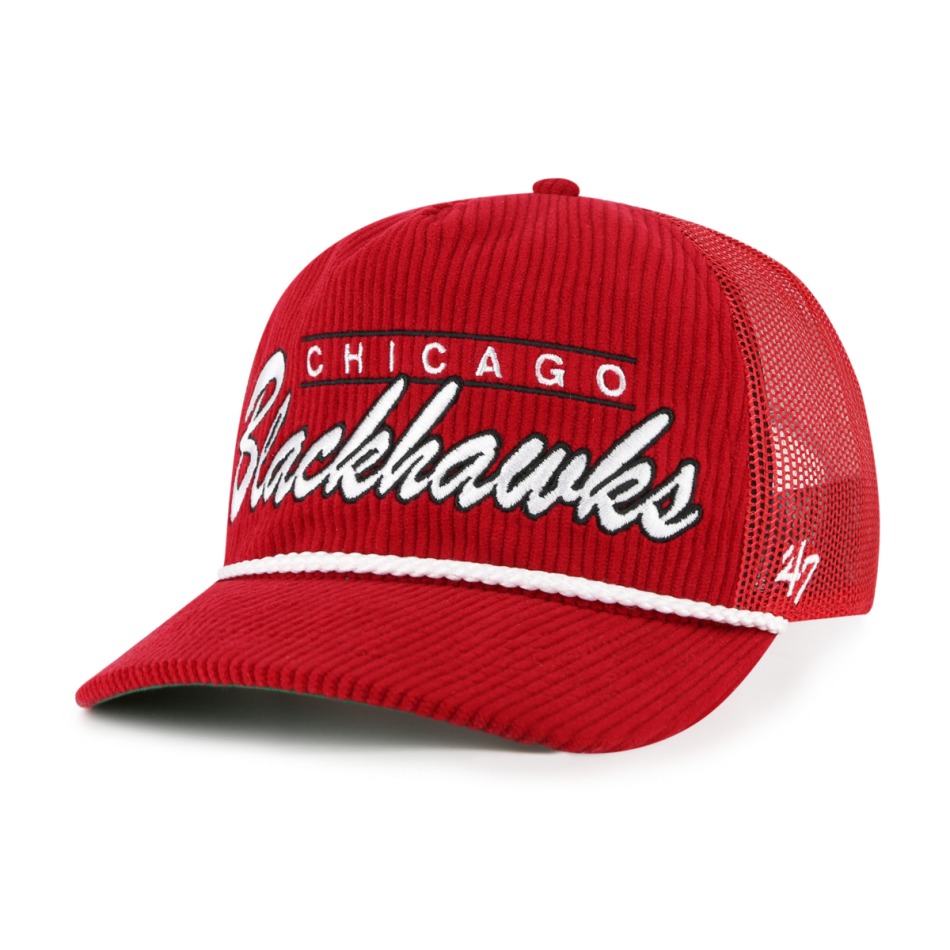 Chicago Blackhawks čepice baseballová kšiltovka Double Header Mesh 47 HITCH RF red - Chicago Blackhawks kšiltovky, čepice, rukavice